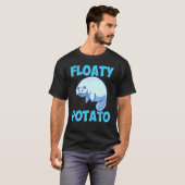 Schattigee Floaty Potato Manatee Zee Koe Love Ocea T-shirt (Voorkant volledig)