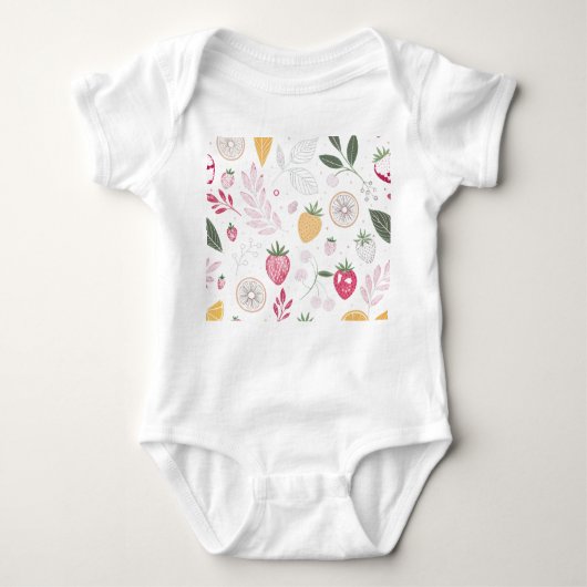 "Schattigee Floral Baby Bodysuit" Romper (Voorkant)