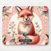 Schattigee Floral Baby Fox Muismat (Voorkant)