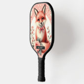 Schattigee Floral Baby Fox Pickleball Paddle (Links)