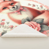 Schattigee Floral Baby Fox Sherpa Deken (3/4)
