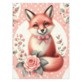 Schattigee Floral Baby Fox Tafelkleed (Voorkant)