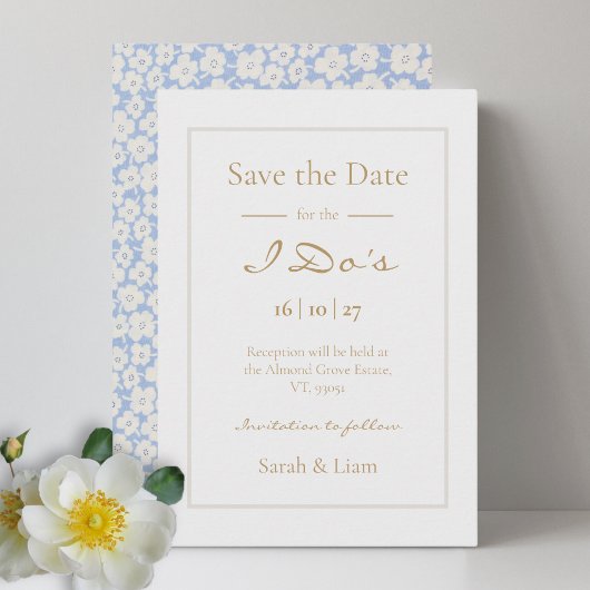 Schattigee Floral Daisy Pattern Wedding Save The D Date