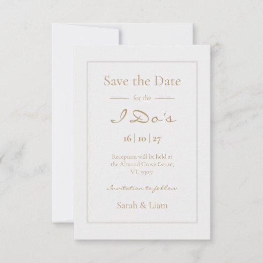 Schattigee Floral Daisy Pattern Wedding Save The D Save The Date (Voorkant)