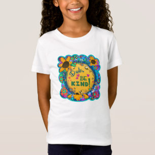 Schattigee Floral Dude Be Kind Tiener Vriendelijkh T-shirt