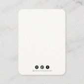 Schattigee Floral Earring Visitekaartje (Achterkant)