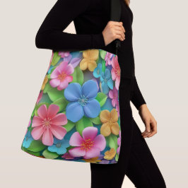 Schattigee Floral Fantasy & Rainbow Whimsy Dual-De Crossbody Tas