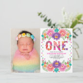 Schattigee Floral Fiesta Nacho Gemiddelde 1e verja Kaart (Staand voorkant)