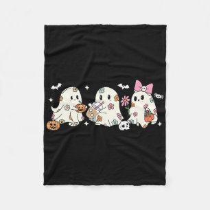 Schattigee Floral Ghost Drink Koffie Halloween Gho Fleece Deken