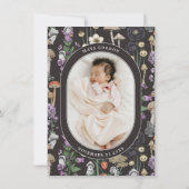 Schattigee Floral Ghost Halloween Baby shower Dank Bedankkaart (Achterkant)