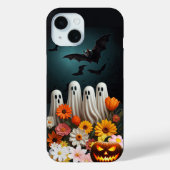Schattigee Floral Ghost iPhone Case, Halloween Gho Case-Mate iPhone Case (Achterkant)