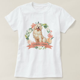 Schattigee Floral Golden Retriever Moeder T-shirt