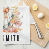 Schattigee Floral Lace Ghost|Spooky Sweet Herfst H Theedoek (Quarter Fold)