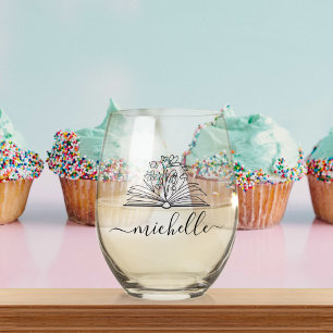 Schattigee Floral Library Grow your Mind Teacher G Wijnglas Zonder Voet