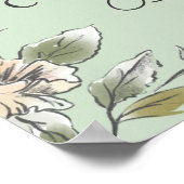 Schattigee Floral Llama Alpaca Baby shower Welkom Poster (Hoek)