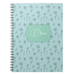 Schattigee Floral Mint Kleur Notitieboek