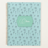 Schattigee Floral Mint Kleur Planner (Voorkant)