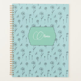 Schattigee Floral Mint Kleur Planner