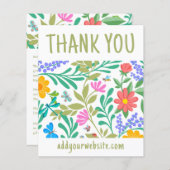 Schattigee Floral Natuur Bedankt voor uw aankoop (Voorkant / Achterkant)