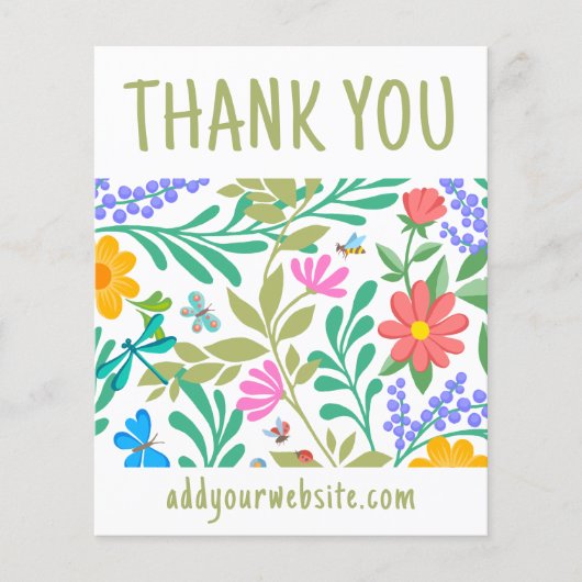 Schattigee Floral Natuur Bedankt voor uw aankoop (Voorkant)