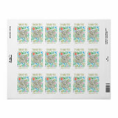 Schattigee Floral Natuur Bedankt voor uw aankoop Etiket (Full Sheet)