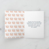 Schattigee Floral Starfish Verjaardagsfeest Bedankkaart (Binnen)