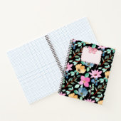 Schattigee Floral Waterverf Notitieboek Hoesje (Binnen)