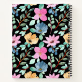 Schattigee Floral Waterverf Notitieboek Hoesje (Achterkant)