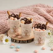 Schattigee Floral Woodland Gebreid Beer Baby showe Papieren Bekers