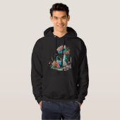 Schattigee Florale dinosaurus Hoodie (Voorkant volledig)