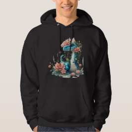 Schattigee Florale dinosaurus Hoodie