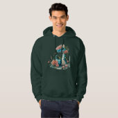 Schattigee Florale dinosaurus Hoodie (Voorkant volledig)