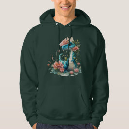 Schattigee Florale dinosaurus Hoodie