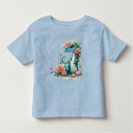 Schattigee Florale dinosaurus Kinder Shirts
