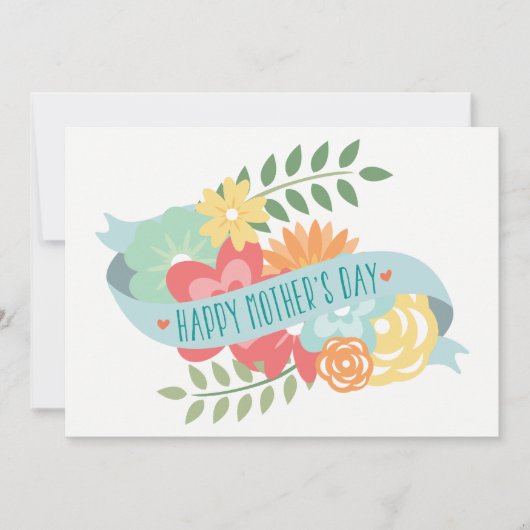 Schattigee Florals Moederdag Kaart (Voorkant)