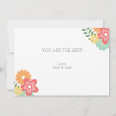 Schattigee Florals Moederdag Kaart (Achterkant)