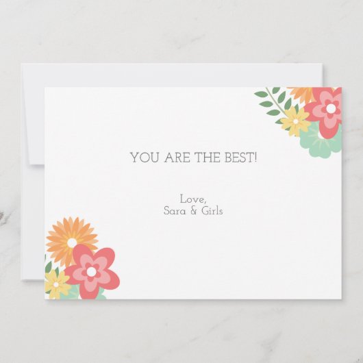  Schattigee Florals Moederdag Kaart (Achterkant)