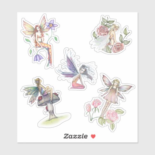 Schattigee Flower Fairy Stickers van Molly Harriso (Vel)