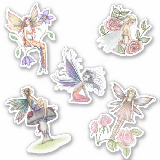 Schattigee Flower Fairy Stickers van Molly Harriso (Voorkant)