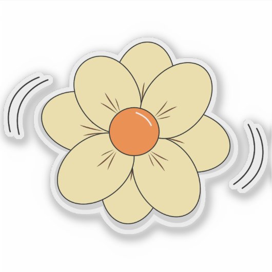 Schattigee Flower Vinyl Sticker (Voorkant)