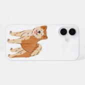 Schattigee Fluffy Dog Telefoonhoes iPhone 16 Hoesje (Achterkant horizontaal)