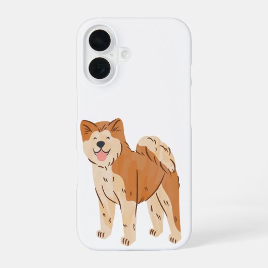 Schattigee Fluffy Dog Telefoonhoes iPhone 16 Hoesje (Achterkant)