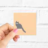 Schattigee Fluffy Grey Cat Notities met Naam Post-it® Notes