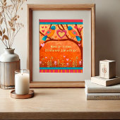 Schattigee Folk Birds Inspiring Home Quote Inspira Poster