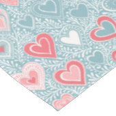 Schattigee Folk Bloemen Hart Dusty Blue Blush Pink Tafelkleed (Gekanteld)