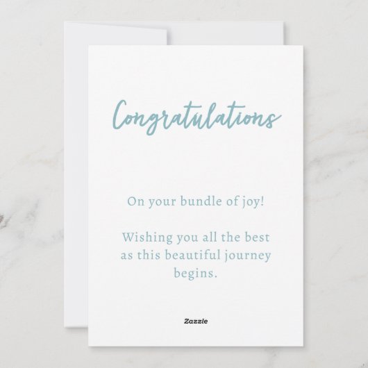 Schattigee Folk Bloemen Hart Stoffig Blauw Roze Ba Feestdagenkaart (Achterkant)