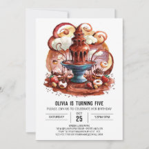 Schattigee Fontein Chocolade Verjaardag