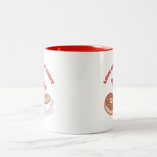 Schattigee Foodie Koppel Koffie en Donut Mok (Center)