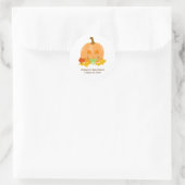 Schattigee fopspeen pompoen Baby shower gunst Stic Ronde Sticker (Tas)