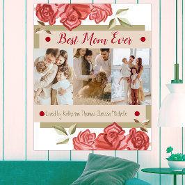 Schattigee foto Beste mam ooit Moederdag Afbeeldin Poster